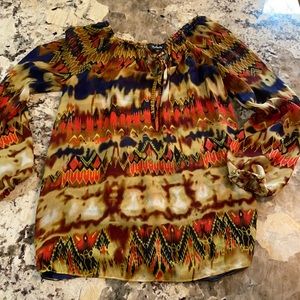Tolani Abstract Print Top, Size XS